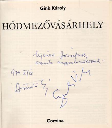 Gink K�roly - H�dmez�v�s�rhely (Dedik�lt)