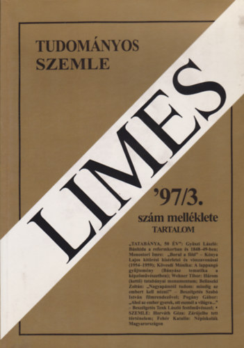 LIMES Komrom-Esztergom megyei Tudomnyos szemle 1997/3. szm mellklete