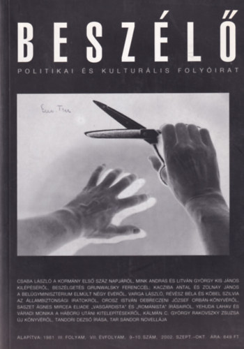 Kiss Ilona (szerk.) - Beszélő - Politikai és kulturális folyóirat - 2002. szept.-okt.