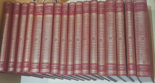 Jókai Mór - 17 db Jókai Mór kötet (Centenáriumi Kiadás) : Egy magyar nábob 1-2, Kárpáthy Zoltán 1-2,Az elátkozott család, A tengerszemű hölgy, A szegény gazdagok, Az új földesúr, Fekete gyémán