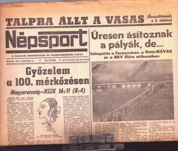 Szab Bla  (fszerk.) - Npsport XXVI. vf. 1970. 290-305. szmok mappban