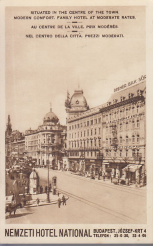 Nemzeti sz�ll�, Budapest (r�gi k�peslap)