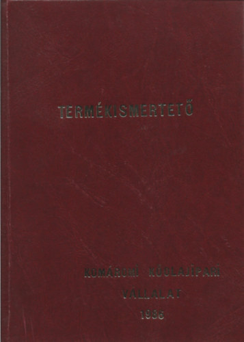 Dr. Cenkvári István - Termékismertető 1986.