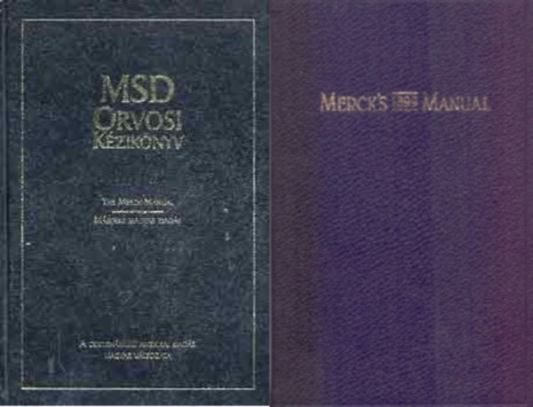 MSD orvosi kziknyv (diagnzis s terpia) + Merck's 1899 Manual of the Materia Medica reprint (centenriumi kiads)