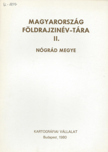 Magyarorsz�g f�ldrajzin�v-t�ra II. N�gr�d megye