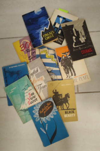 John Steinbeck, Edgar Allan Poe A. Conan Doyle - 13 db-os KNYVMENT AJNLAT, idegennyelv, knnytett olvasmny: The sign of the four+The human Boy - angol tanknv orosz anyanyelveknek+The pearl+The Gold Bug+Courage and other short stories+Black Beauty+Fingal's Ghost+Say No to Death+Sea