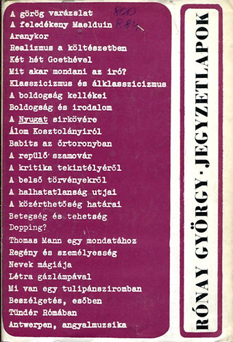 R�nay Gy�rgy - Jegyzetlapok
