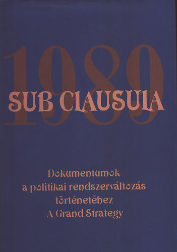 Dr. Gecsnyi Lajos - Dr. Mth Gbor  (szerk.) - Sub Clausula 1989