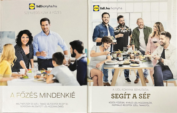 2db Lidl szakcsknyv - A fzs mindenki + Segt a sf