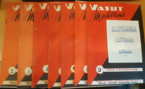 Vasutasok szakszervezete - 7 db Vasutmodellez�s (Vas�tmodellez�s)(Sz�rv�nysz�mok, lapsz�mok a term�klapon)