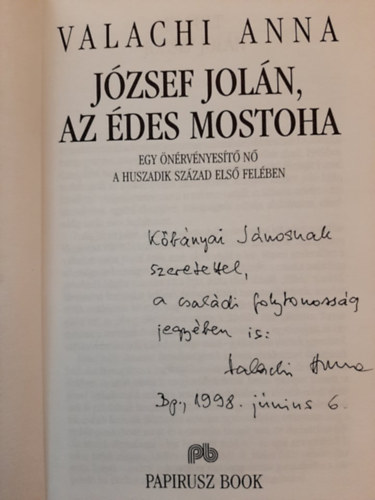 Valachi Anna - Jzsef Joln, az des mostoha