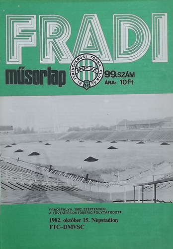 Nagy B�la  (szerk.) - Fradi m�sorlap 99. sz�m