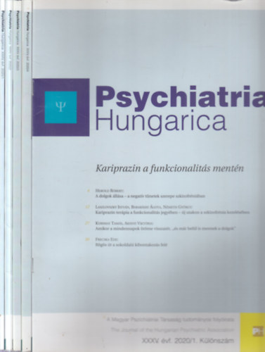 5 db. Psychiatria Hungarica (2020/1-4. számok + 1. különszám)
