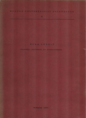 Bura L�szl� - Szatm�ri sz�l�sok �s k�zmond�sok