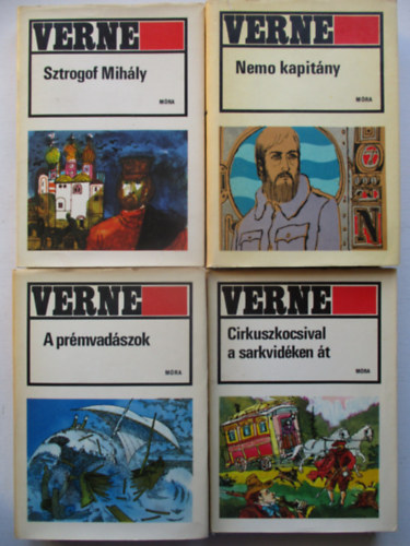 Verne Gyula - 4 db Verne ktet (Grant kapitny gyermekei + A prmvadszok + Sztrogof Mihly + Cirkuszkocsival a sarkvidken t )