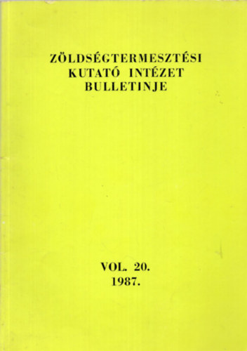 Mucsi L�szl�n� - Z�lds�gtermeszt�si kutat� int�zet bulletinje