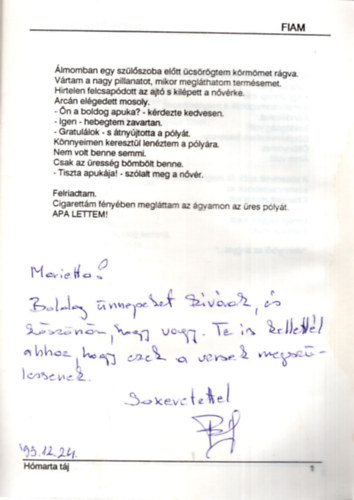 Szemn Bla - Hmarta tj - Dediklt - szmozott