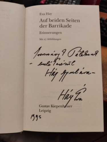 Hay Eva - Auf beiden Seiten der Barrikade (Erinnerungen)