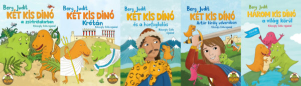 Berg Judit - 5 db meseknyv a Kt kis dn sorozatbl: Kt kis dn a zsrkrta korban + Kt kis dn Krtn + Kt kis dn s a honfoglals +Kt kis dn Artr kirly udvarban + Hrom kis dn a vilg krl (A Kt kis d