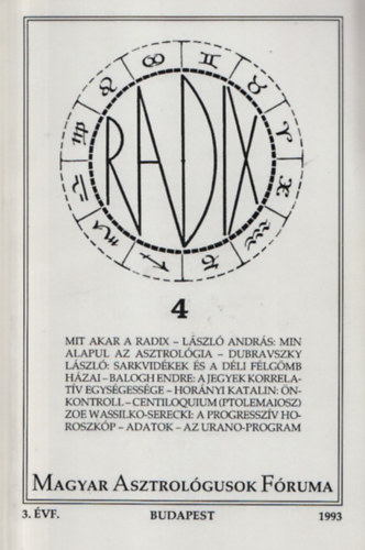 Radix - Magyar Asztrolgusok Fruma 4. (3. vf., 1993.)