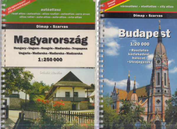 2 db. atlasz (Magyarorsz�g aut�atlasz + Budapest v�rosatlasz)