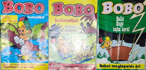3db Bobo kalandjai ifj�s�gi k�preg�ny - Holl� Hug� bajba ker�l; Miska �s a hord�; Bobo �s a tigrisek