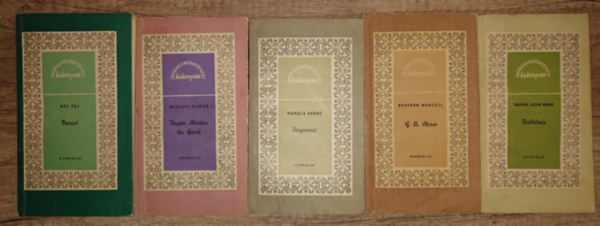 Bajomi Lzr Endre, Benedek Marcell, Kovcs Endre, Mihlyi Gbor Rz Pl - 5 ktet az irodalomtrtneti kisknyvtrbl: Reymont, Rabelais, G. B. Shaw, Roger Martin du Gard, Proust