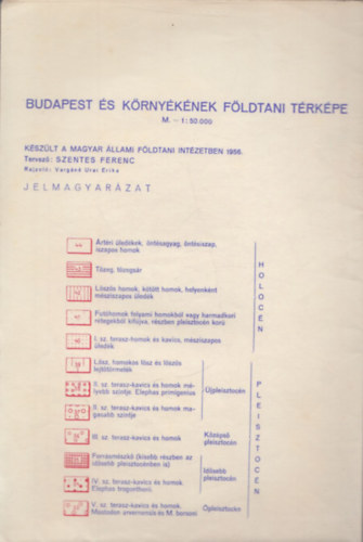 Budapest s krnyknek fldtani trkpe (1:50.000)