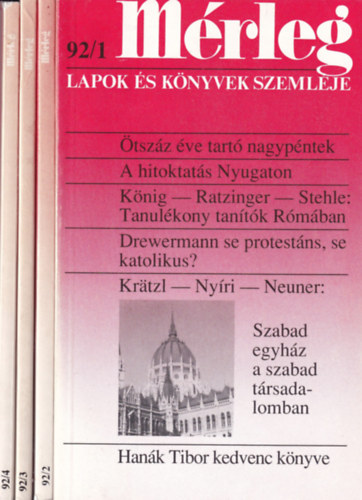 Mrleg - Lapok s knyvek szemlje - 28. vfolyam 1992/1-4