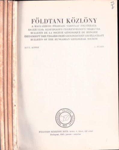 Nemecz Ern - Fldtani Kzlny 1969/1-4. (Teljes vfolyam)