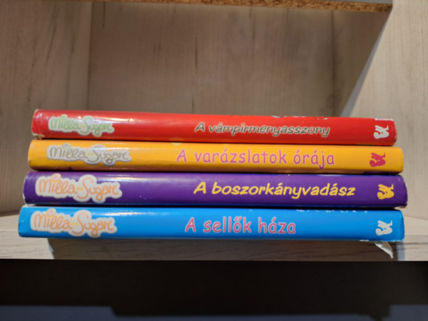 Prunella Bat - 4 db Milla �s Sugar k�nyv: A v�mp�rmenyasszony + A var�zslatok �r�ja + A boszork�nyvad�sz + A sell�k h�za