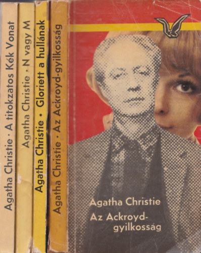 Agatha Christie - 4 db Agatha Christie regny: Az Ackroyd-gyilkossg + Gloriett a hullnak + N vagy M + A titokzatos Kk Vonat