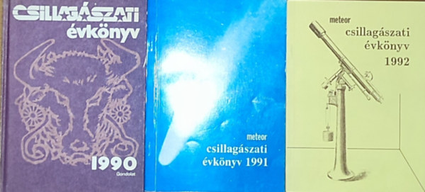 3db Csillagászati Évkönyv - 1990., 1991., 1992.