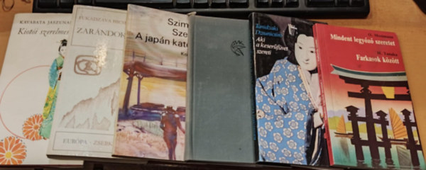O.-Tanaka, H., Fukadzava Hicsir, Szimota Szeidzi, Tanidzaki Dzsunicsir, Kavabata Jaszunari Mosimann - 6 db japn ktet: A japn katona + Aki a keserfvet szereti + Horszg + Kioti szerelmesek + Mindent legyz szeretet/Farkasok kztt + Zarndoknek