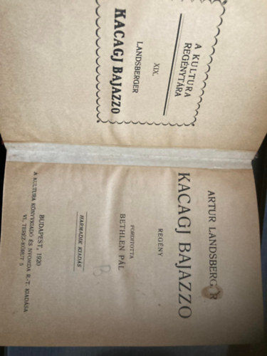 Artur Landsberger - Kacagj Bajazzo