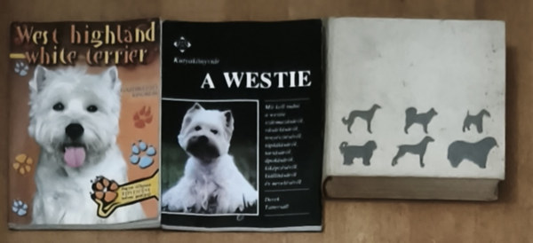 Dr. Derek Tattersall Sárkány Pál - 2db west highland white terrierrel kapcsolatos könyv + ajándék mű (összesen 3db könyv) - West highland white terrier-Gazdiképző kisokos, Kutyakönyvtár-A westie + A kutya tenyésztése, tartása, kiképzése