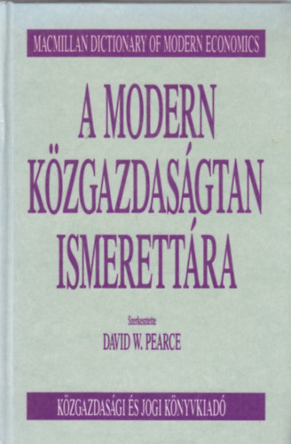 David W. Pearce - A modern kzgazdasgtan ismerettra