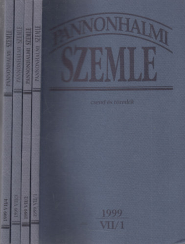 Sulyok Elemr  (fszerk.) - Pannonhalmi Szemle 1999/1-4. (VII., teljes vfolyam)- 4 db. lapszm
