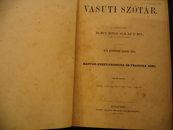Rvsz Smuel - Vasuti sztr I-II. ktet