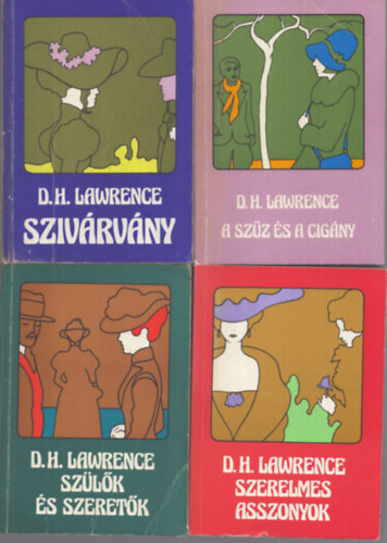 D. H. Lawrence - 4 db D. H. Lawrence k�nyv: A sz�z �s a cig�ny - Szerelmes asszonyok - Sziv�rv�ny - Sz�l�k �s szeret�k