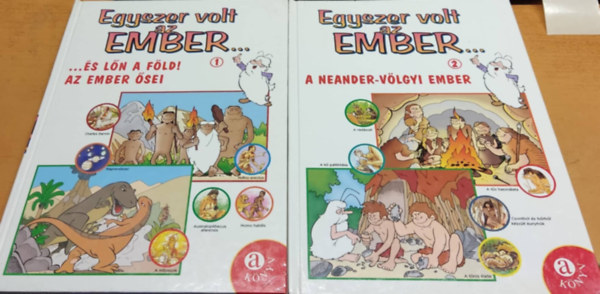 Savino,Ezio;Barozzi,Danilo - Egyszer volt az ember 1-2.: ...és lőn a Föld! Az ember ősei + A Neander-völgyi ember (2 kötet)