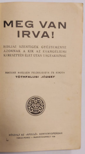 Tthfalusi Jzsef - Meg van rva!