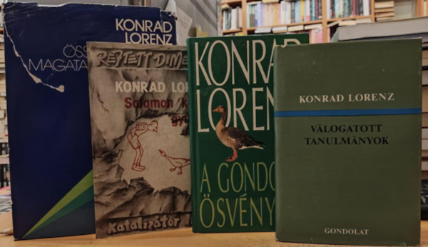 Konrad Lorenz - 4 db Konrad Lorenz: A gondolat svnyein; Salamon kirly gyrje; Vlogatott tanulmnyok; sszehasonlt magatarts-kutats