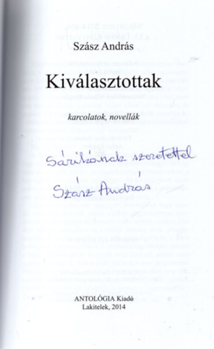 Sz�sz Andr�s - Kiv�lasztottak
