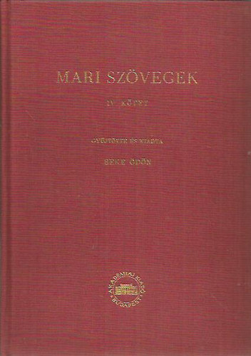 Beke Ödön (szerk.) - Mari szövegek IV.