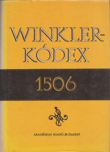 Akad�miai Kiad� - Winkler-k�dex 1506
