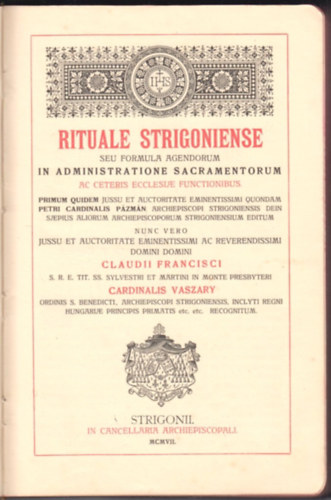 Claudii Francisci - Rituale Strigoniense