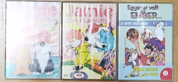 3db DVD a legkissebbeknek - Jamie �s a csodal�mpa-1. �s 2. r�sz, Egyszer volt az ember... A s�t�t k�z�pkor (r�szletek a k�pek k�zt l�that�k)