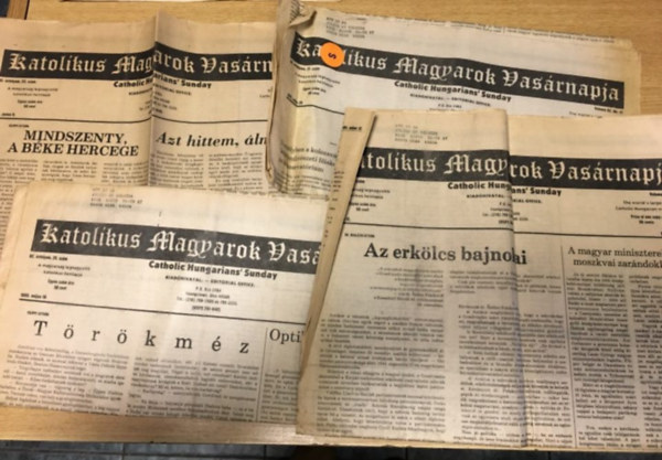 4 db: Katolikus Magyarok Vasrnapja - 92. vfolyam, 19.szm, 20. szm, 21. szm, 23. szm