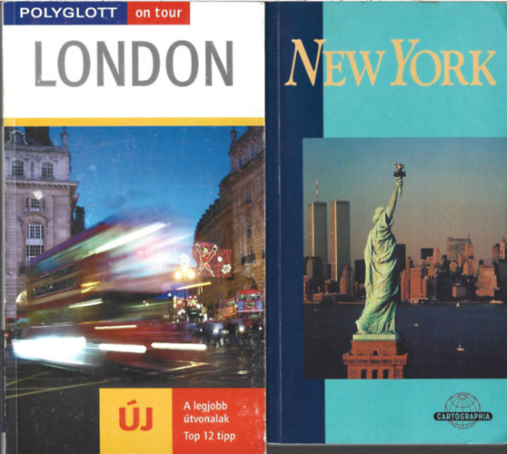 2 db k�nyv, Josephine Grever: Polyglott on tour - London, David Wickers - Charlotte Atkins: Cartographia - New York